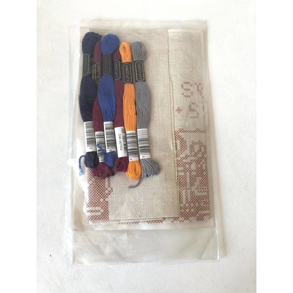 Vintage Embroidery Kit Jane Snead Samplers 1855 Locomotive Thomas Rogers Engine - Picture 2 of 9